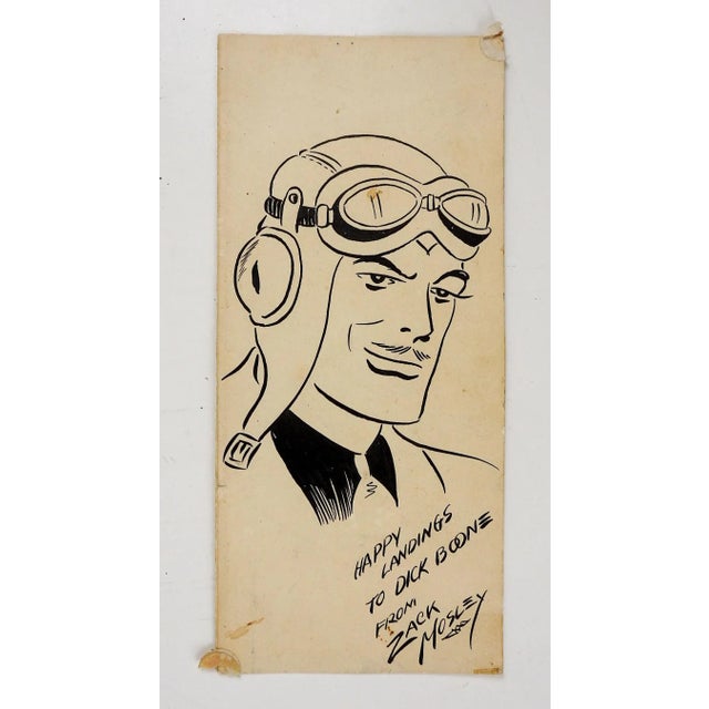 American Vintage Original Zack Mosley Drawing Smilin Jack For Sale - Image 3 of 4