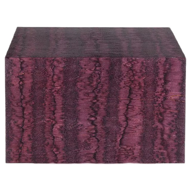 Osis Red Laquered Wooden Cube Table by LLOT LLOV For Sale