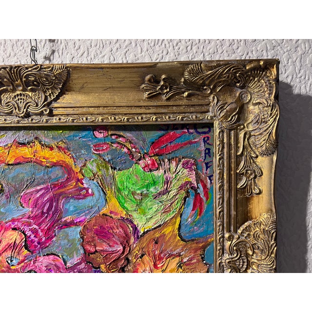 Abstract Abstract Painting on Board by Serg Graff "Spongebob and Bikini Bottom", Coa For Sale - Image 3 of 10