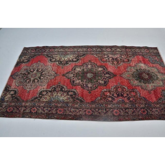 Textile Mid 20th Century Multi-Medallion Traditional Boho Area Rug For Sale - Image 7 of 10