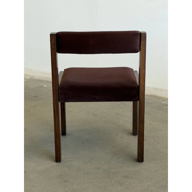 Made to Order Minimal Walnut Dining Chairs For Sale - Image 4 of 16