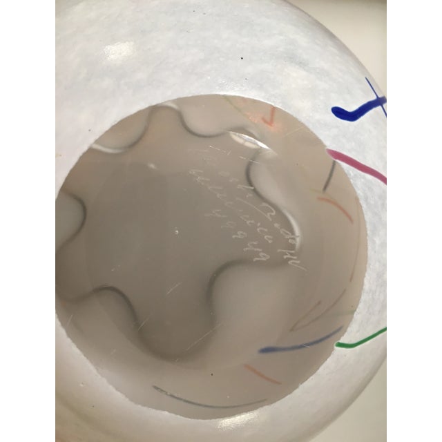 1990s 20th Century Memphis Style Art Glass Vase For Sale - Image 5 of 7