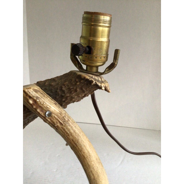 Beige 1950s Antler Table Lamp For Sale - Image 8 of 8