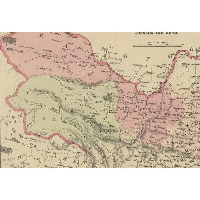 Johnson's China Map with Canton Inset, 1864 For Sale - Image 6 of 10