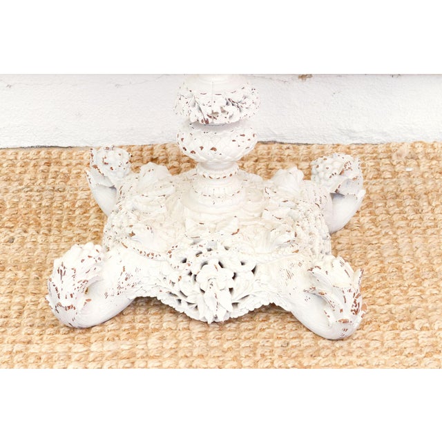 Antique Pierced Anglo-Indian Oval Side Table For Sale - Image 4 of 11