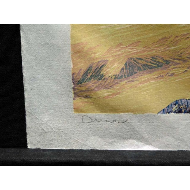 Paper Gordon Mortensen "Dunes" Hand Signed Woodcut Reduction Art Make an Offer For Sale - Image 7 of 8