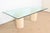 Cream Matteo Grassi Modern Italian Travertine Double Pedestal Glass Top Dining Table, Circa 1970s For Sale - Image 8 of 8