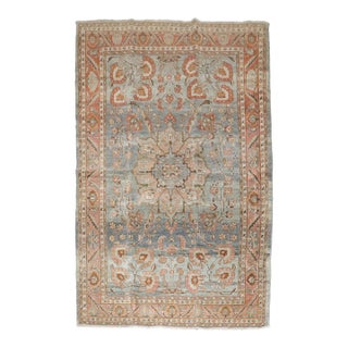 Early 20th Century Persian Sarouk Intermediate Medallion Rug - 4'8" x 7' For Sale