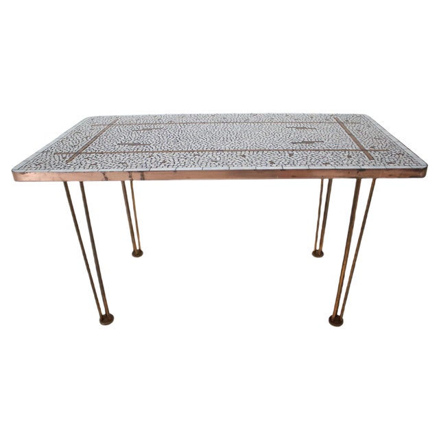 Mid-Century German Mosaic Conference Table, 1960s For Sale