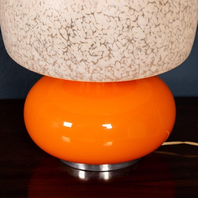 Glass Vintage 20th Century Italian Murano Glass Mushroom Table Lamp, 1970 For Sale - Image 7 of 10