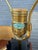 Pair of Sculptural Mid-Century Modern Table Lamps With Pleated White Bases and Brass Accents For Sale - Image 9 of 10