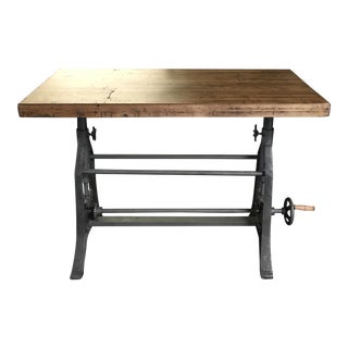 Reclaimed Wood Architectural Table For Sale