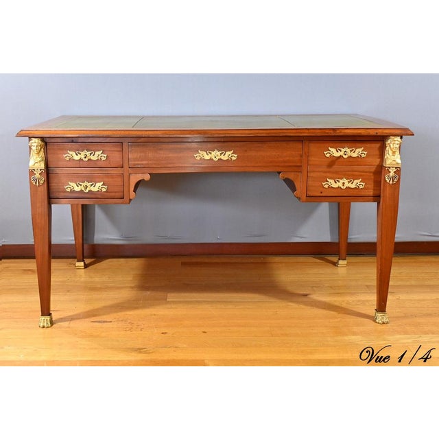 Vintage Middle Desk in Mahogany For Sale - Image 6 of 18