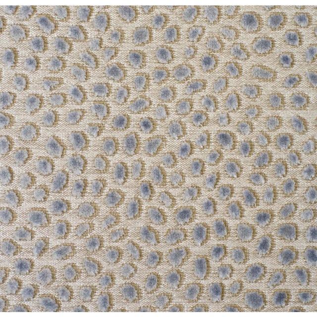 Modern Cosma Spotted Velvet Pillow Cover in Grey, 22x22 Pillow For Sale - Image 3 of 3