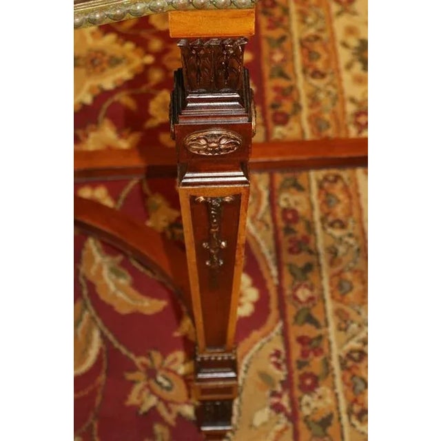 Wood 1920s Paint Decorated Burled & Satinwood Adams Style Buffet Server Sideboard For Sale - Image 7 of 10