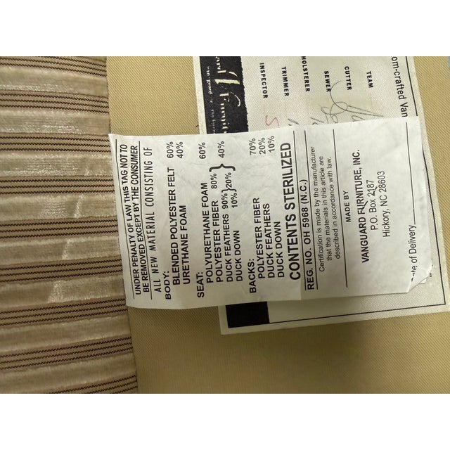 2000 - 2009 Vanguard Furniture American Bungalow Collection Upholstered Chair With Ottoman For Sale - Image 5 of 10