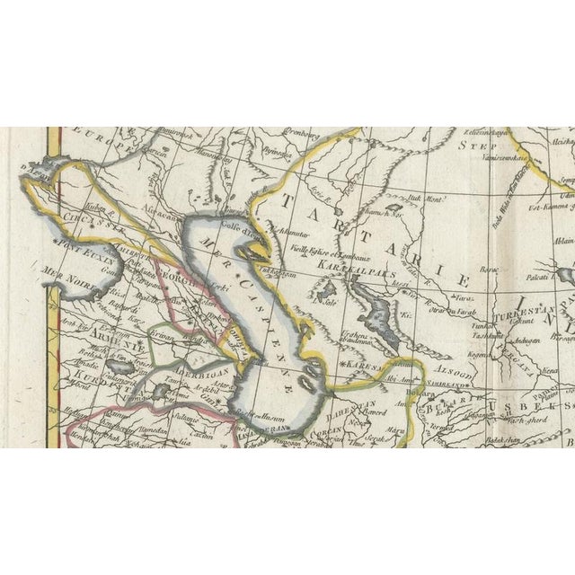 Antique Map of Middle East, Georgia and Tartary by Bonne, 1780s For Sale - Image 9 of 10