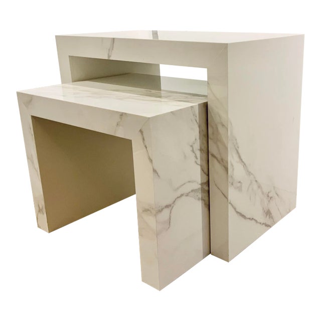 Caracole Modern a Step Up Nesting Tables Set of 2 For Sale