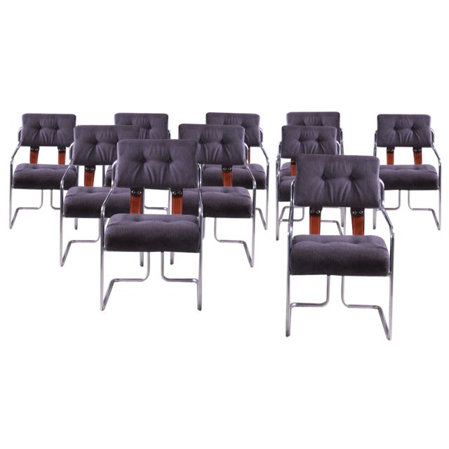 Tucroma Armchairs by Guido Faleschini, Set of 10 For Sale