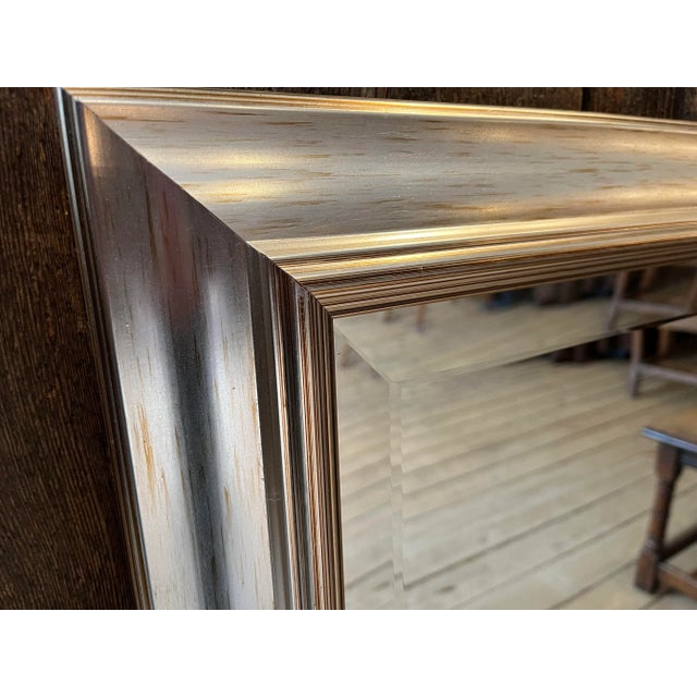 Silver 1990s Silver Framed Wall Mirror For Sale - Image 8 of 9