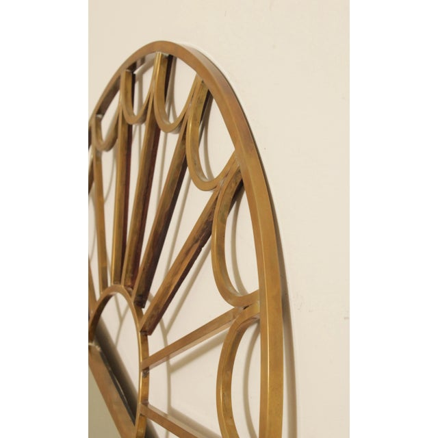 Vintage Hollywood Regency Brass Arch Mirror For Sale In Philadelphia - Image 6 of 12