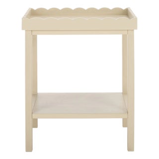 Starlyn Scalloped Accent Table in Sand For Sale