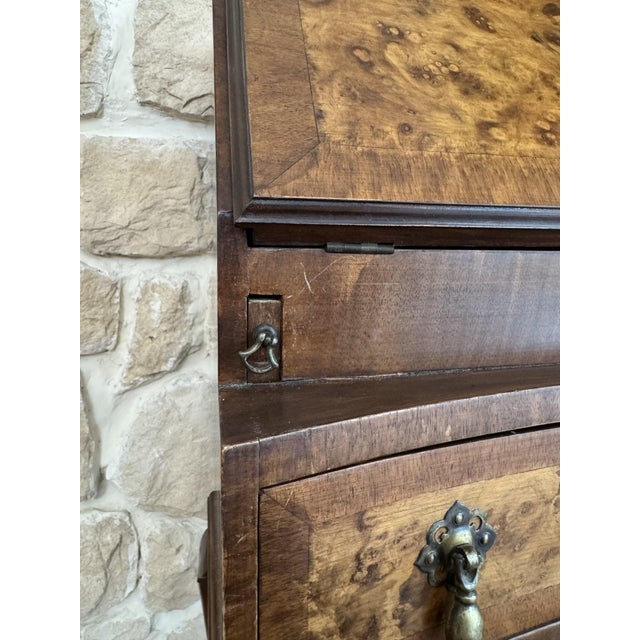 Vintage Walnut Lockable Desk with Drawers, 1890s For Sale - Image 4 of 14