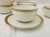 Vintage C. Ahrenfeldt Set of 6-24kt Gold Rim Saucers For Sale In Palm Springs - Image 6 of 6