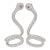 10k White Gold 1-5/8 CTTW Natural Diamond Snake Earrings, 34 Mm, Pair For Sale