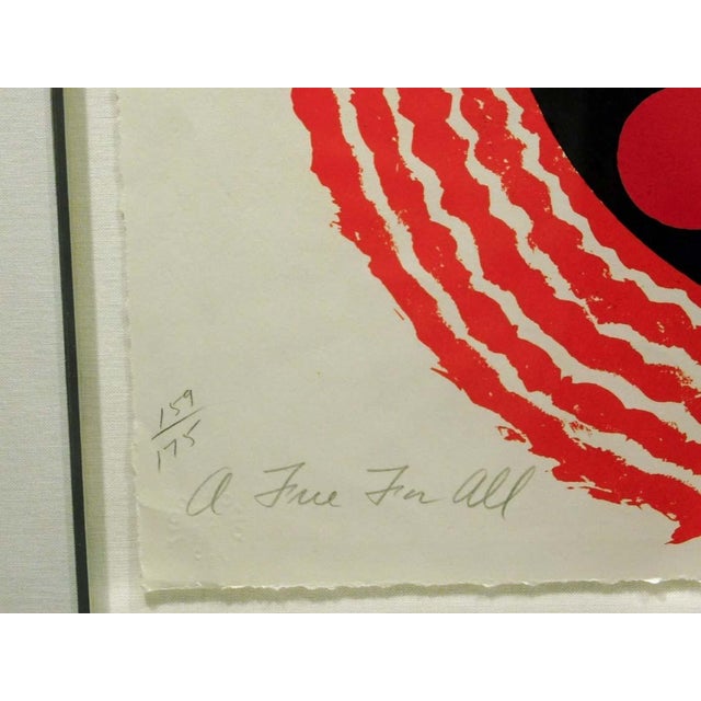 Paper James Rosenquist "A Free for All" Hand Signed LTD Ed Lithograph Original Framed For Sale - Image 7 of 8