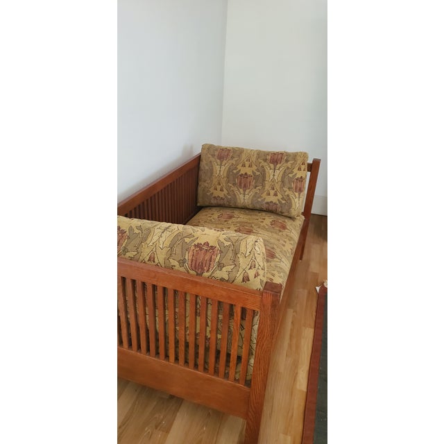 Mid-Century Modern Craftsman Custon Loveseat For Sale - Image 3 of 4