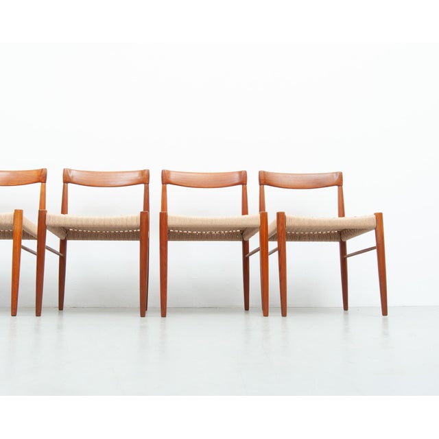 Vintage Teak Dining Chairs by Henry Walter Klein for Bramin, 1960s, Set of 4 For Sale - Image 10 of 12