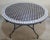 Metal 48" Brown and White Moroccan Round Mosaic Table For Sale - Image 7 of 7