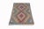 Blue Modern Moroccan Style Hand Woven Colorful Kilim 2'5"x4'4" For Sale - Image 8 of 8