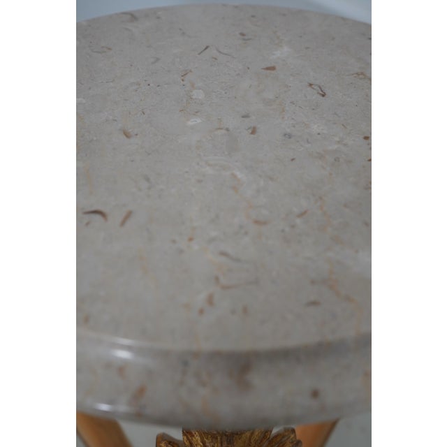 Stone Pair French Louis XVI Italian Made Marble Top Pedestals For Sale - Image 7 of 14