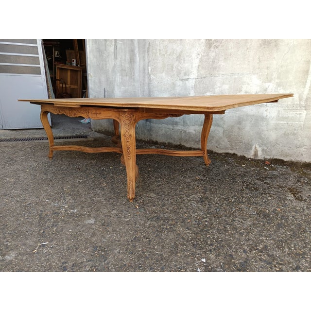 Louis XVI Oak Extendable Table, 1950s For Sale - Image 6 of 18