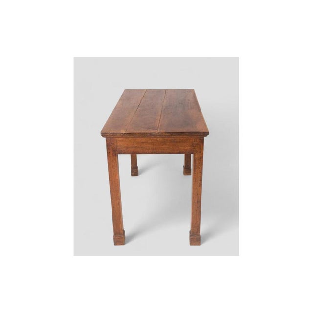 Rustic Wood Table with Integrated Drawer For Sale - Image 5 of 8