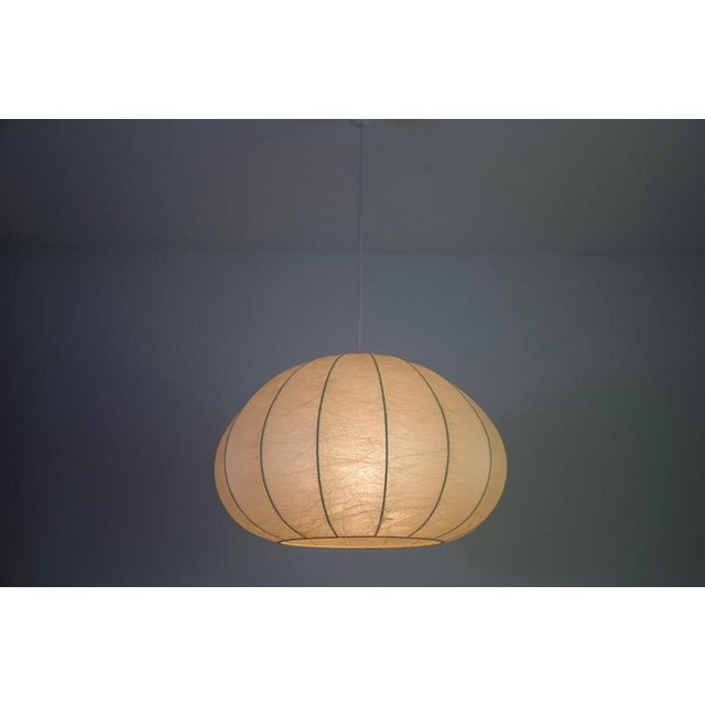 Mid-Century Round Cocoon Pendant Lamp, Italy, 1960s For Sale - Image 10 of 13