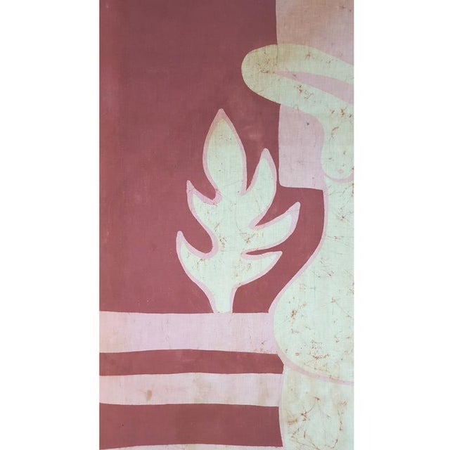 Wood Fabric with Batik Technique by Vava Quazar, 1974 For Sale - Image 7 of 10