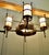 Arts and Crafts 4 Arm Pendant Lights, 1920, Set of 2 For Sale - Image 6 of 8