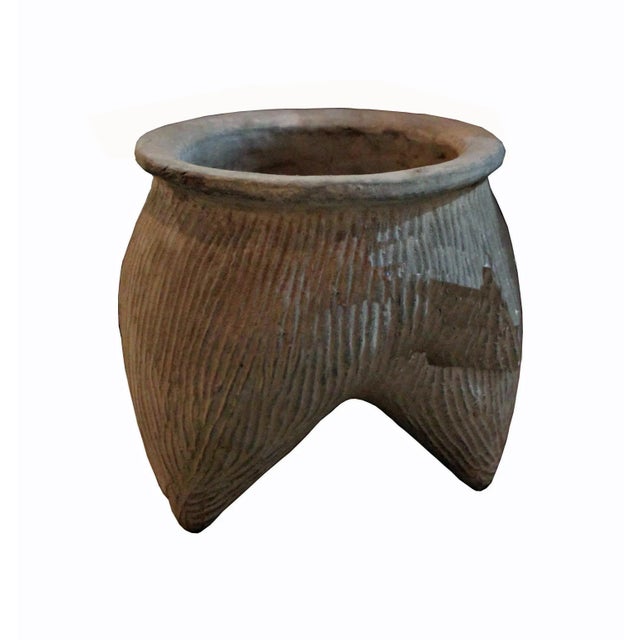 Chinese Chinese Decorative Earthware Vase For Sale - Image 3 of 4