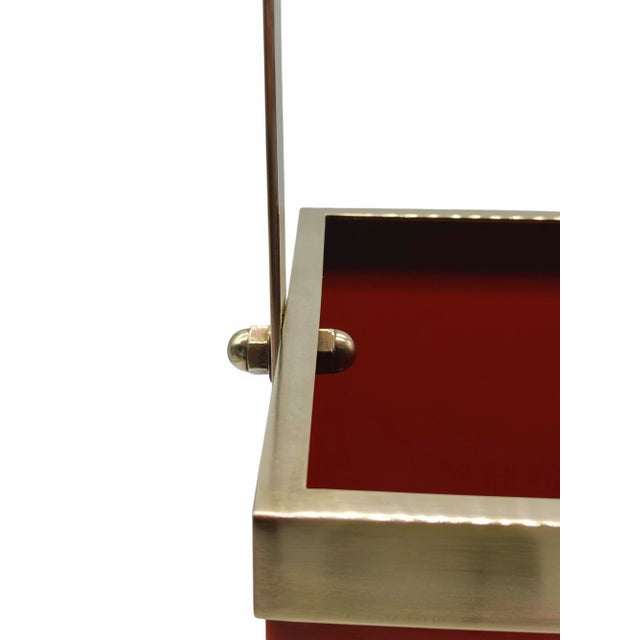 Metal Vintage Magazine Rack in Orange Acrylic and Brass from Christian Dior, 1960s For Sale - Image 7 of 8