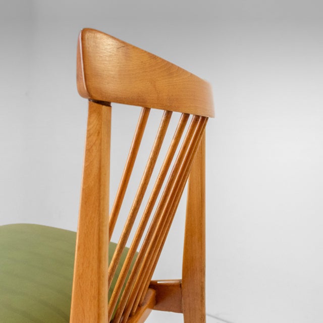 Brown Mid-Century Modern Italian Wood Dining Chairs, 1960s, Set of 4 For Sale - Image 8 of 15