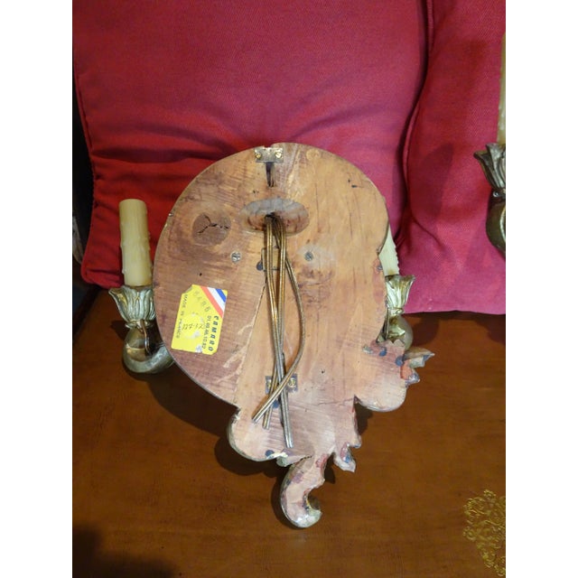 19th Century Italian Giltwood Sconces, a Pair For Sale - Image 11 of 12