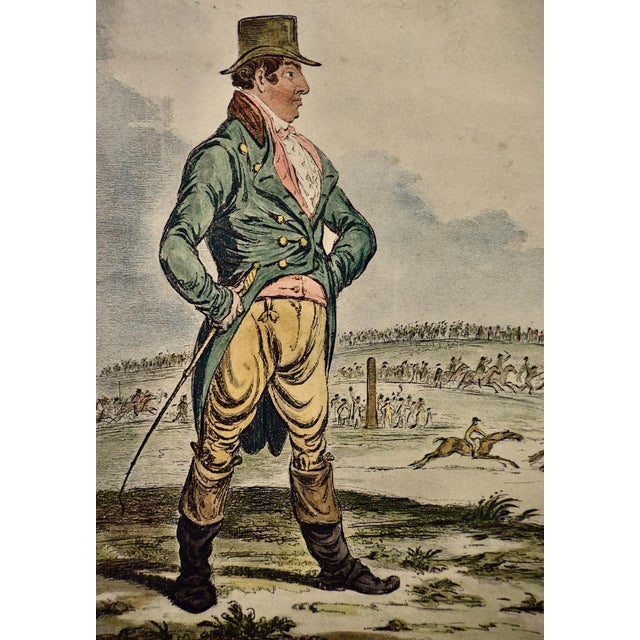 Portraiture "A Great Man on the Turf": A 19th Century James Gillray Hand-Colored Etching, 1803 For Sale - Image 3 of 7