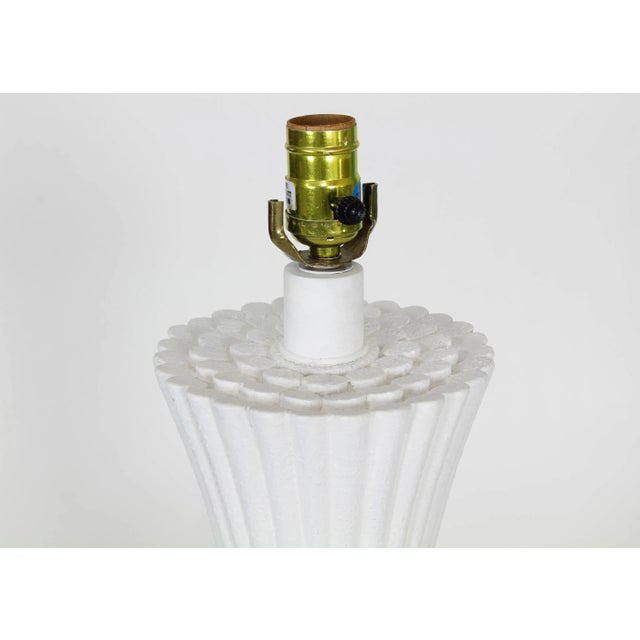 1960s White Plaster Wheat Table Lamp For Sale - Image 5 of 7
