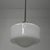 Art Deco Pendant Lamp with White Glass Shade, 1930s For Sale - Image 4 of 16