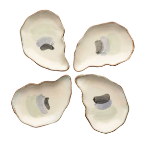 Seaside Oyster Plates, Medium, Set of 4