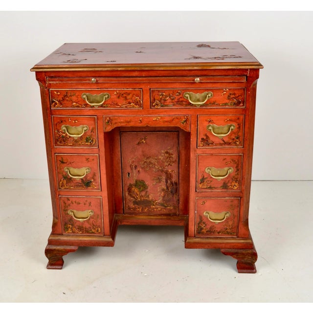 Lovely form on this 18th century desk with a beautiful chinoiserie finish added in the 19th century. The color is...