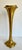 Antique Art Nouveau Gilt Metal Trumpet Altar Vase With Floral Relief For Sale In Los Angeles - Image 6 of 14